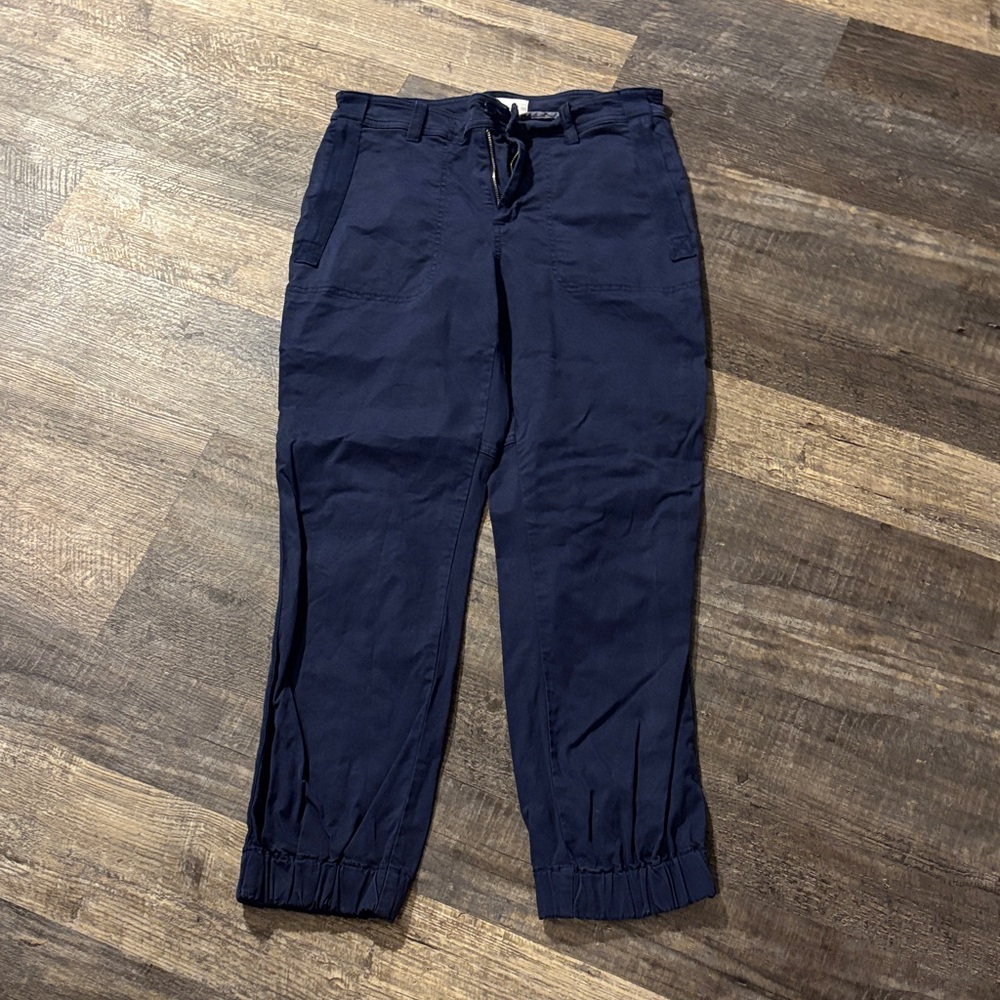Anthropologie Navy Blue Drawstring Jogger Pants